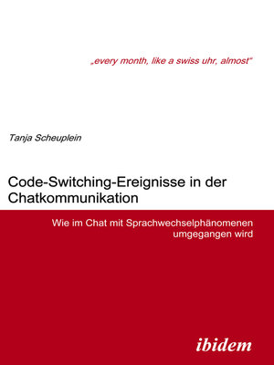 cover image of Code-Switching-Ereignisse in der Chatkommunikation